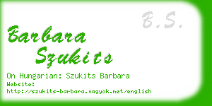 barbara szukits business card